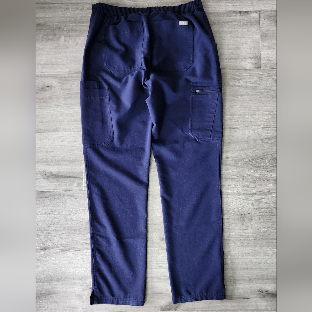 Figs Cargo Pocket Scrub Pants Size Small Navy Blue - Picture 4 of 5